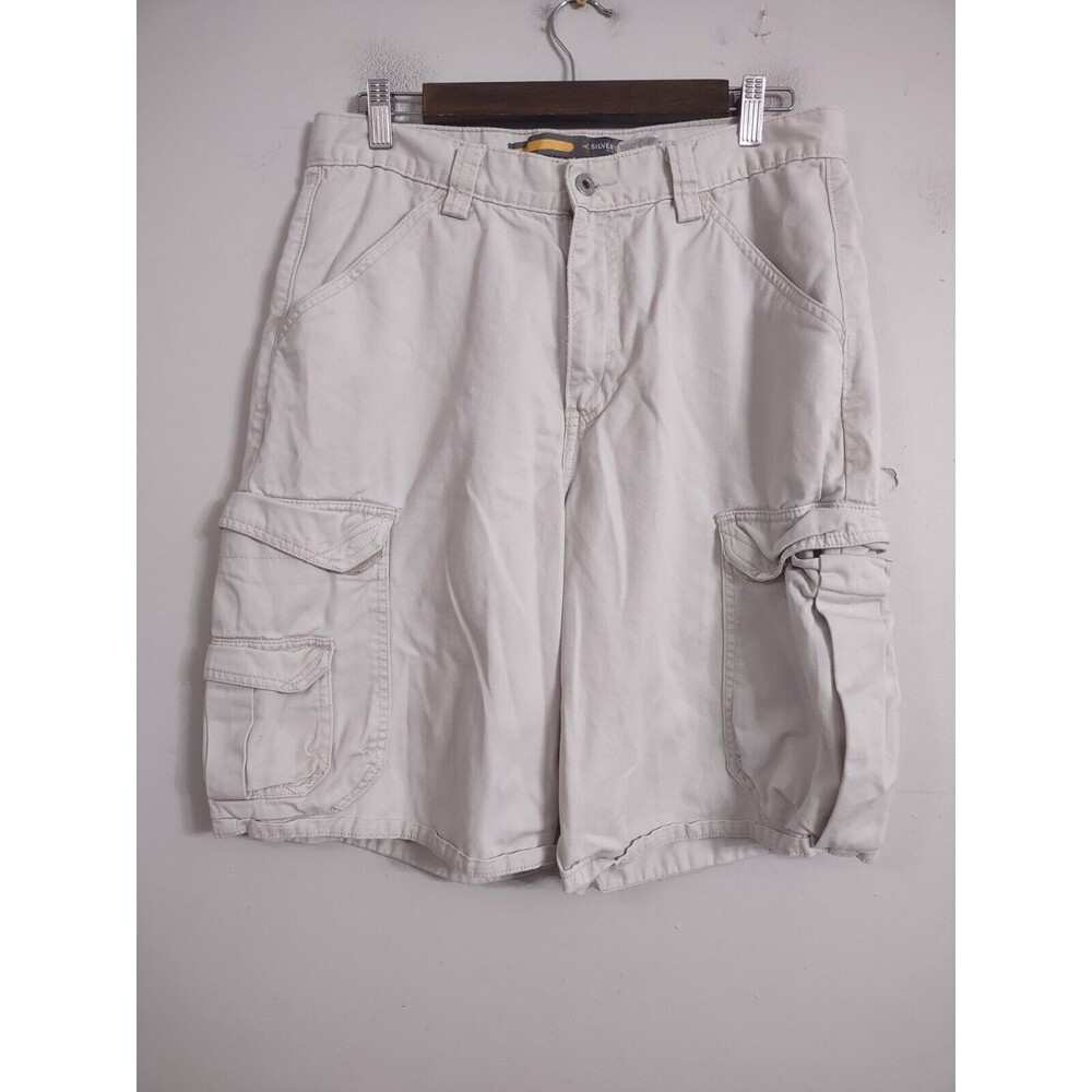 Levi's SILVERTAB Cargo Shorts Mens Tag Sz 32 Measure Sz 30 Multi Pocket Y2K Flaw